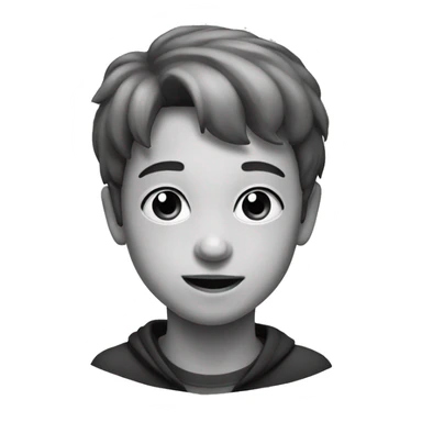 monochrome portrait of a boy sticker
