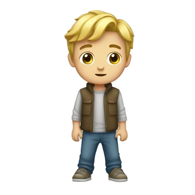 white kid shrug sticker