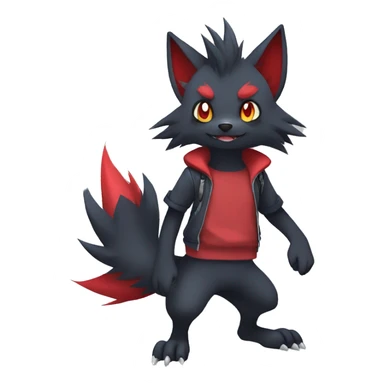 Cool Edgy Zorua-Zoroark-Mightyena full body sticker