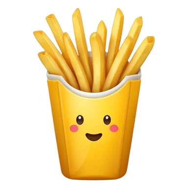 yellow patato fries sticker