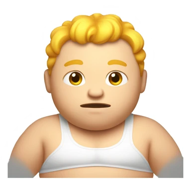 Fat boy flexing inflating sticker