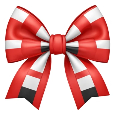 Red gingham bow sticker