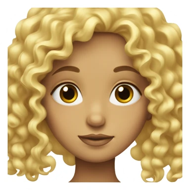 Blond curly girl with lovely eyes  sticker