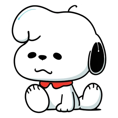snoopy crying sticker