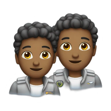 Two twin with a plane sticker