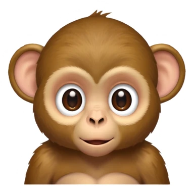 monkey cupping ear sticker