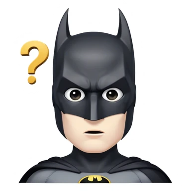 Batman with a question mark sticker