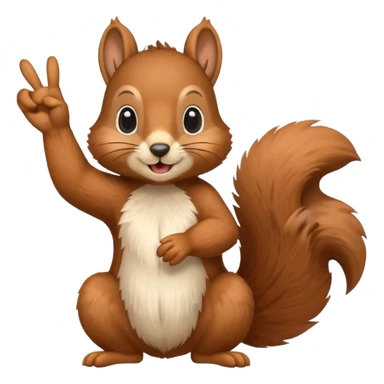 Squirrel peace sign  sticker