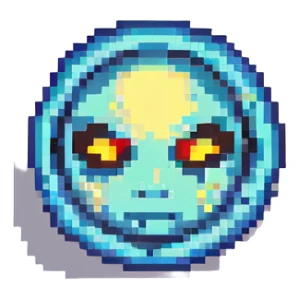 soul emoji, glowing, ethereal sticker