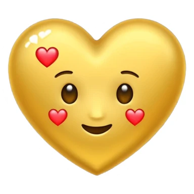 Coeur dorer avec un H sticker