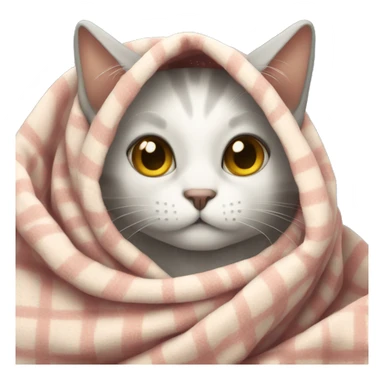 cat with a blanket sticker