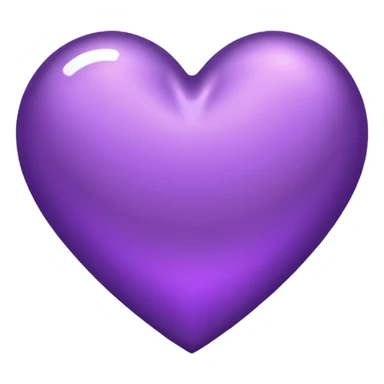 heart with a metallic purple finish sticker