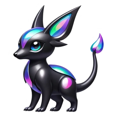  Iridescent black dark fakemon sticker