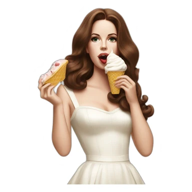 Lana del rey eating icecream sticker