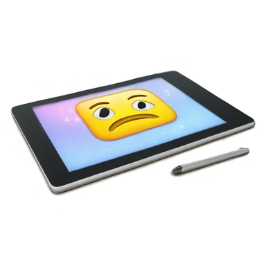 An electronic book. Tablet on the table  sticker