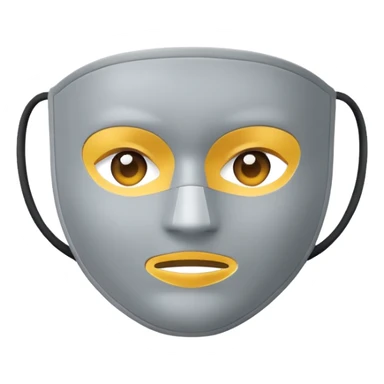 Face Mask (flat) – Misty Gray sticker