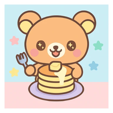 Change the background color to pastel blue, keep the kawaii style. sticker