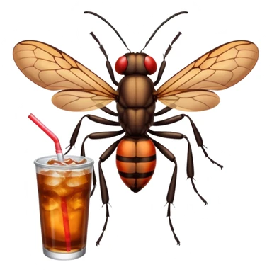 insect drinkig soda sticker