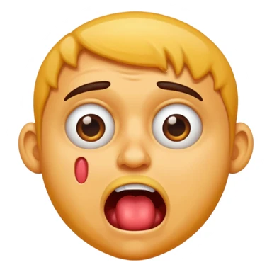 Crazy looking guy drooling sticker