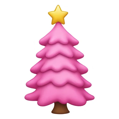 pink girly christmas tree emoji  sticker