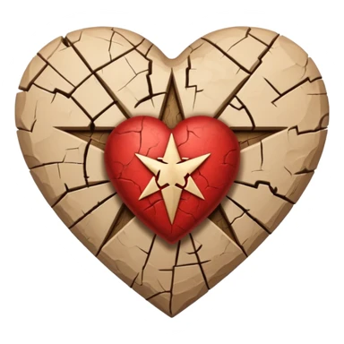 beige heart satanic sticker