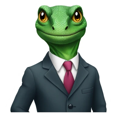 lizard in a suit  sticker