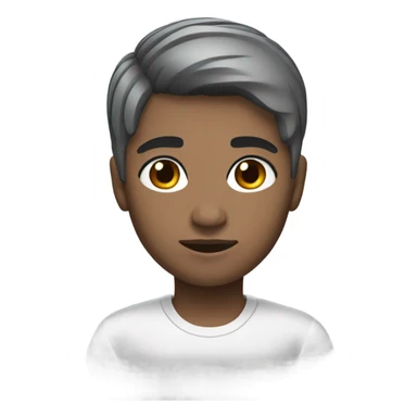 short hairstyle shaved temples oval face black eyes black hair with gray hair sticker