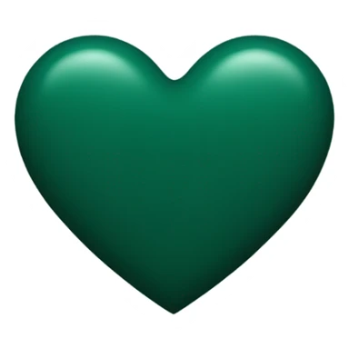 Midnight green heart sticker