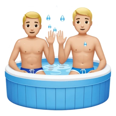 Two guys in the hot tub 5 ft apart because they’re not gay sticker