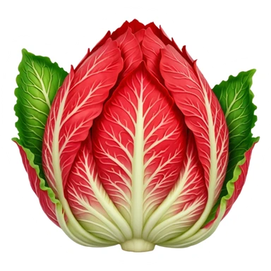 close-up napa cabbage vivid bright red color sticker