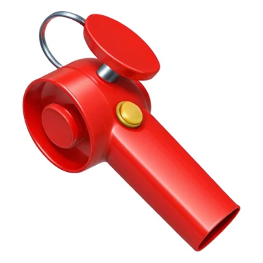 whistle in red sticker