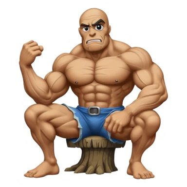 fullbody one-eyed giant, sitting sticker