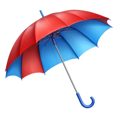 glitter red and blue umbrella sticker