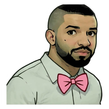 Drake with bows sticker