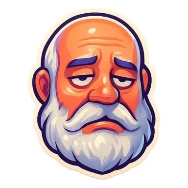 A face displaying a boredom emotion. sticker