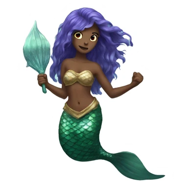 mermaid who fights like h sticker