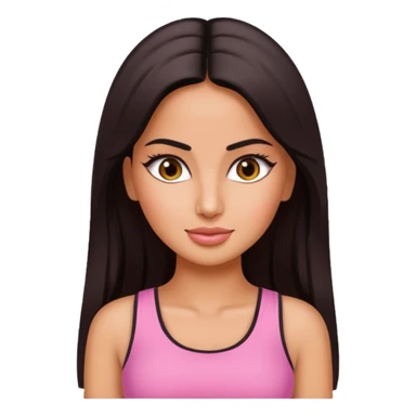 ipretty bratz emoji of katrina kaif wearing a pink top sticker