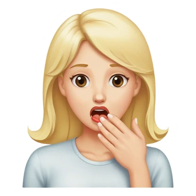 Blond lady burping sticker