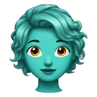Turquoise hair sticker