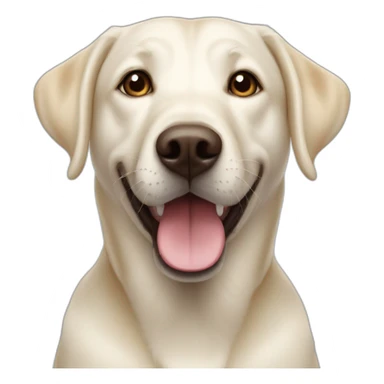 Happy white labrador mix sticker