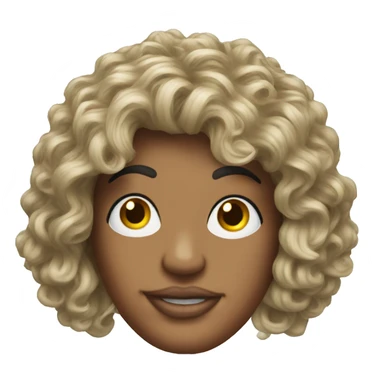 80s wig on a wig stand sticker