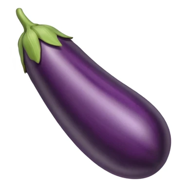 very long straight eggplant sticker