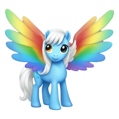 Rainbow pony with wings sticker