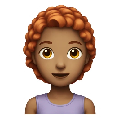 Girl with red hair and brown eyes sticker