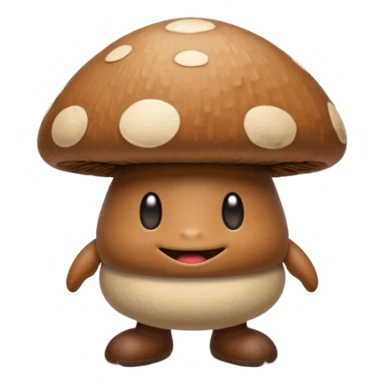the brown walking goomba mushroom from mario sticker