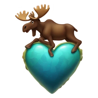 Moose heart turtle  sticker