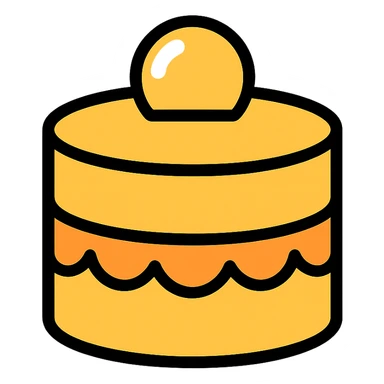 shiny golden cake sticker