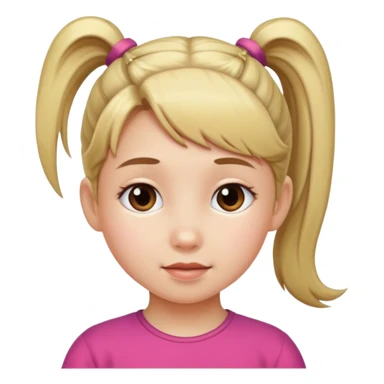 una chica pequeña con una cola  sticker