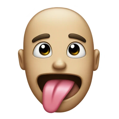 Sticking out tongue but its frowning sticker