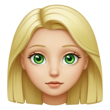 A beautiful green eye white skin blonde girl sticker